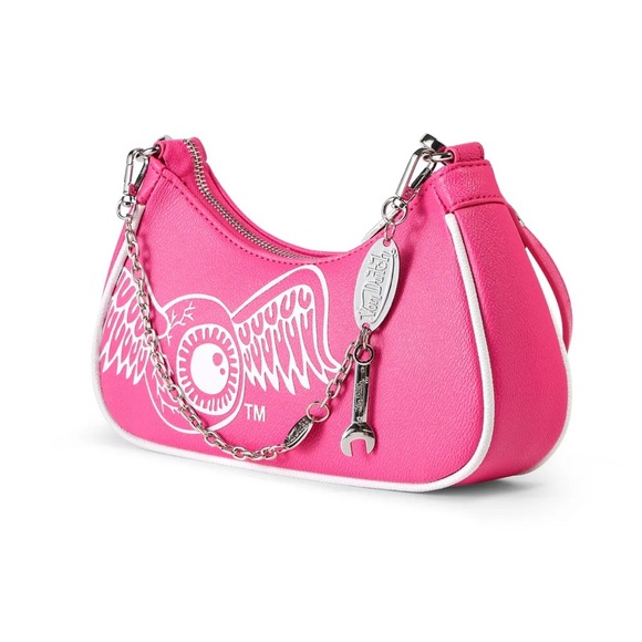 Von Dutch | “Hot Pink” Shoulder Bag & Removable Iconic Wrench Charm - Picture 4 of 7